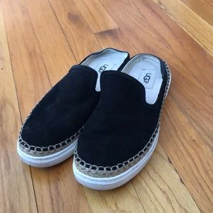 Ugg Sneaker Slides Black Suede